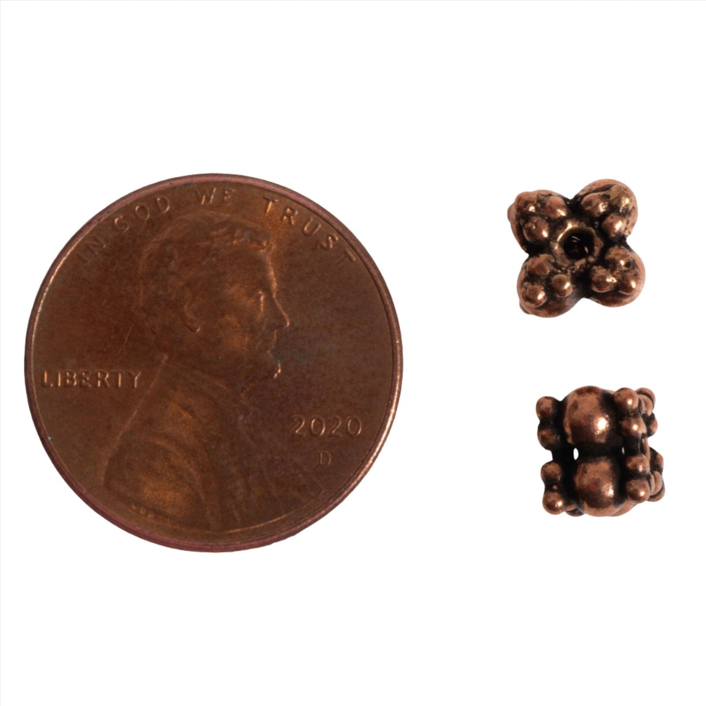 6mm x 5mm Bali Style Bead - Made of Copper - Sold Individually - CC1229