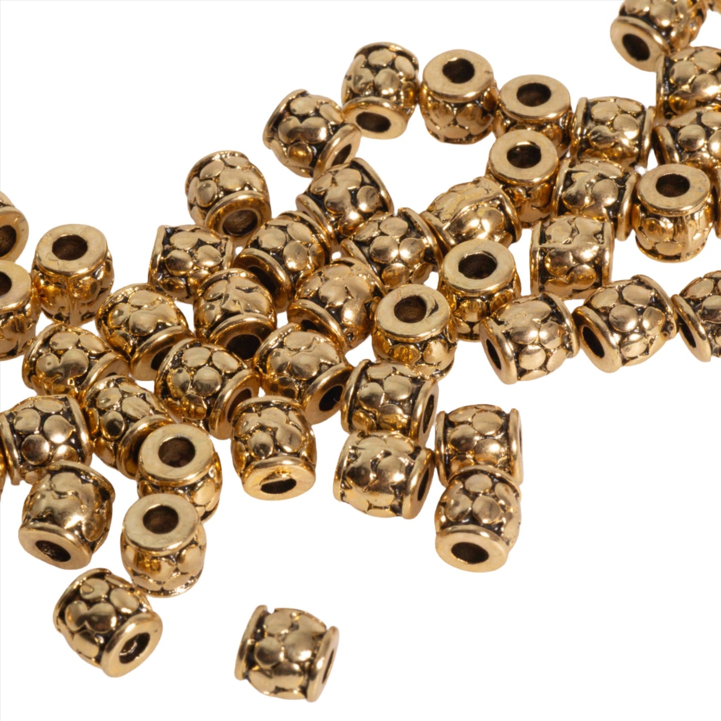 5.8mm Pewter Beads in Silver Pewter & Gold - Sold by Pack of 100 - CBS5/B400