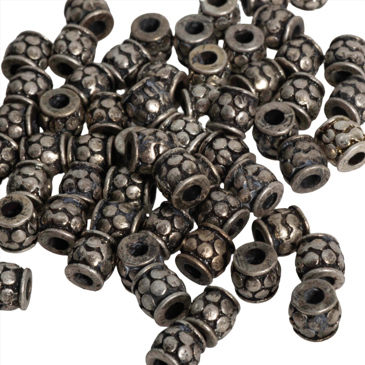 5.8mm Pewter Beads in Silver Pewter & Gold - Sold by Pack of 100 - CBS5/B400