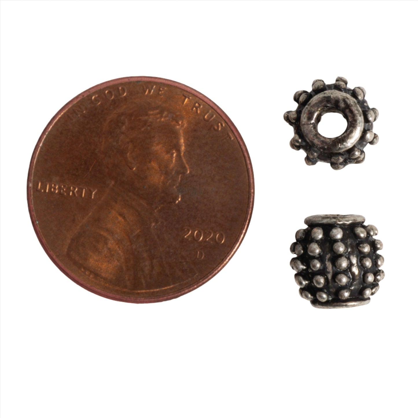 Bumpy 7mm Bead in Silver Pewter & Gold - Sold by Pack of 100 - CBS5/B900