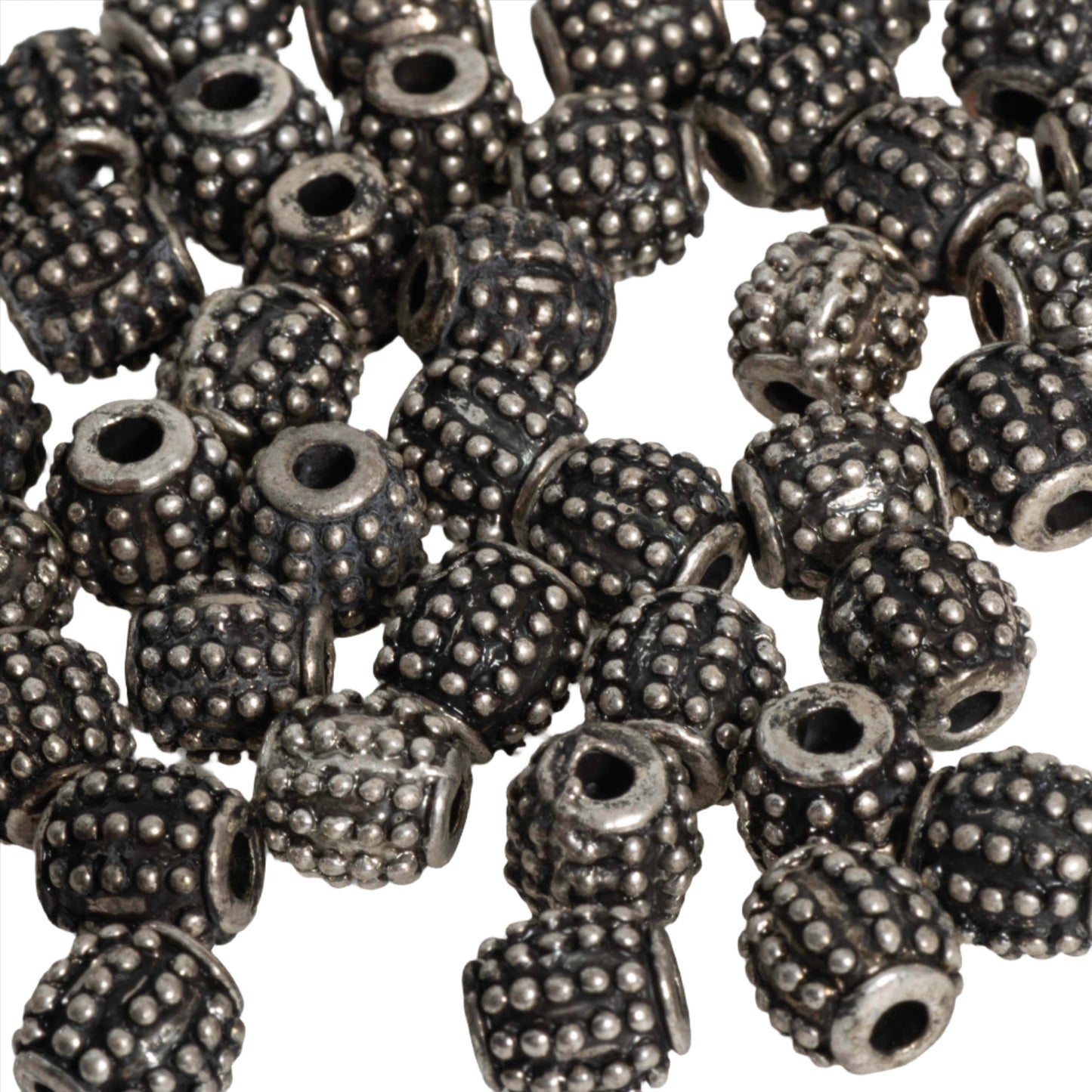 Bumpy 7mm Bead in Silver Pewter & Gold - Sold by Pack of 100 - CBS5/B900