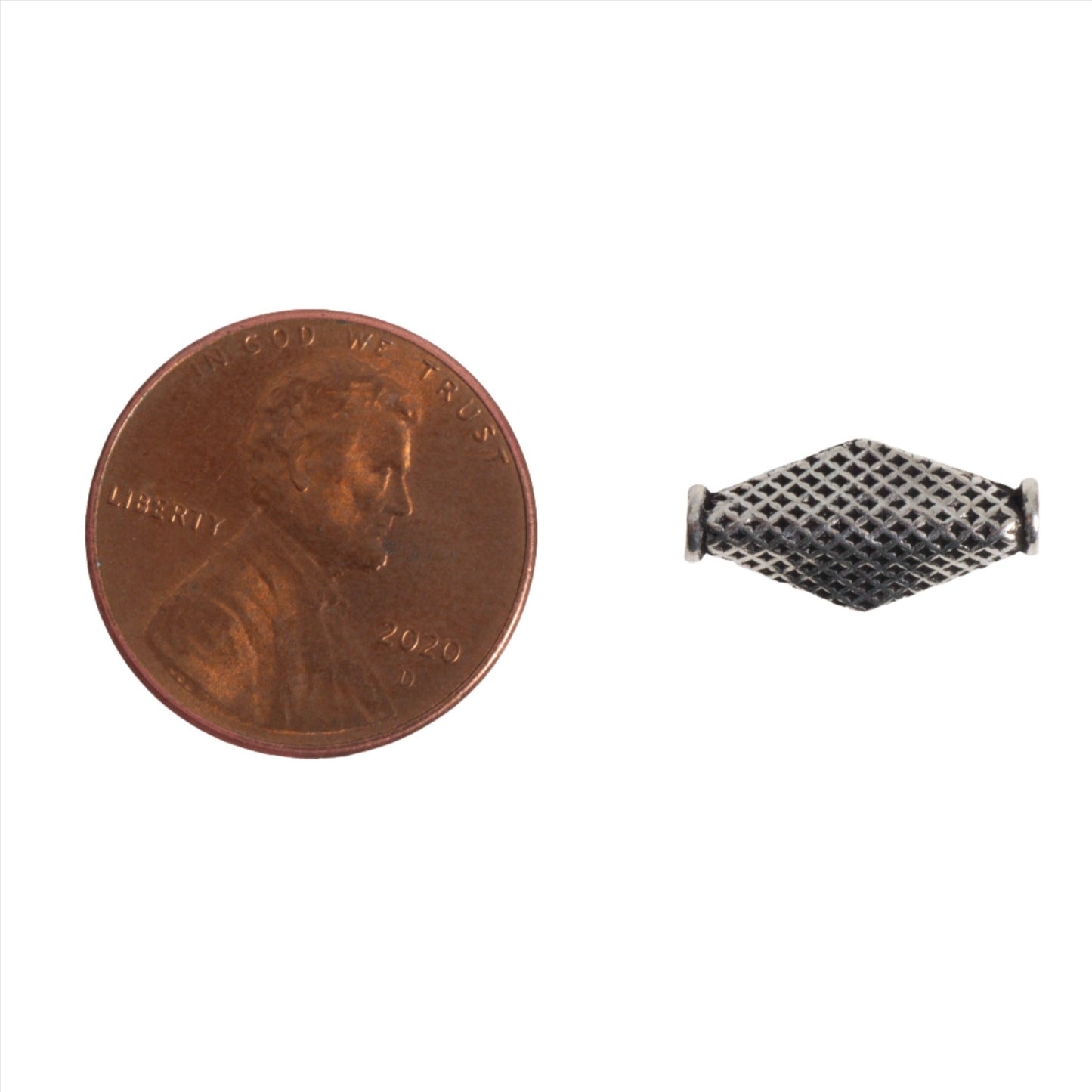 15mm x 7mm Mesh Diamond Bead - Made of Copper - Sold Individually - CS1240