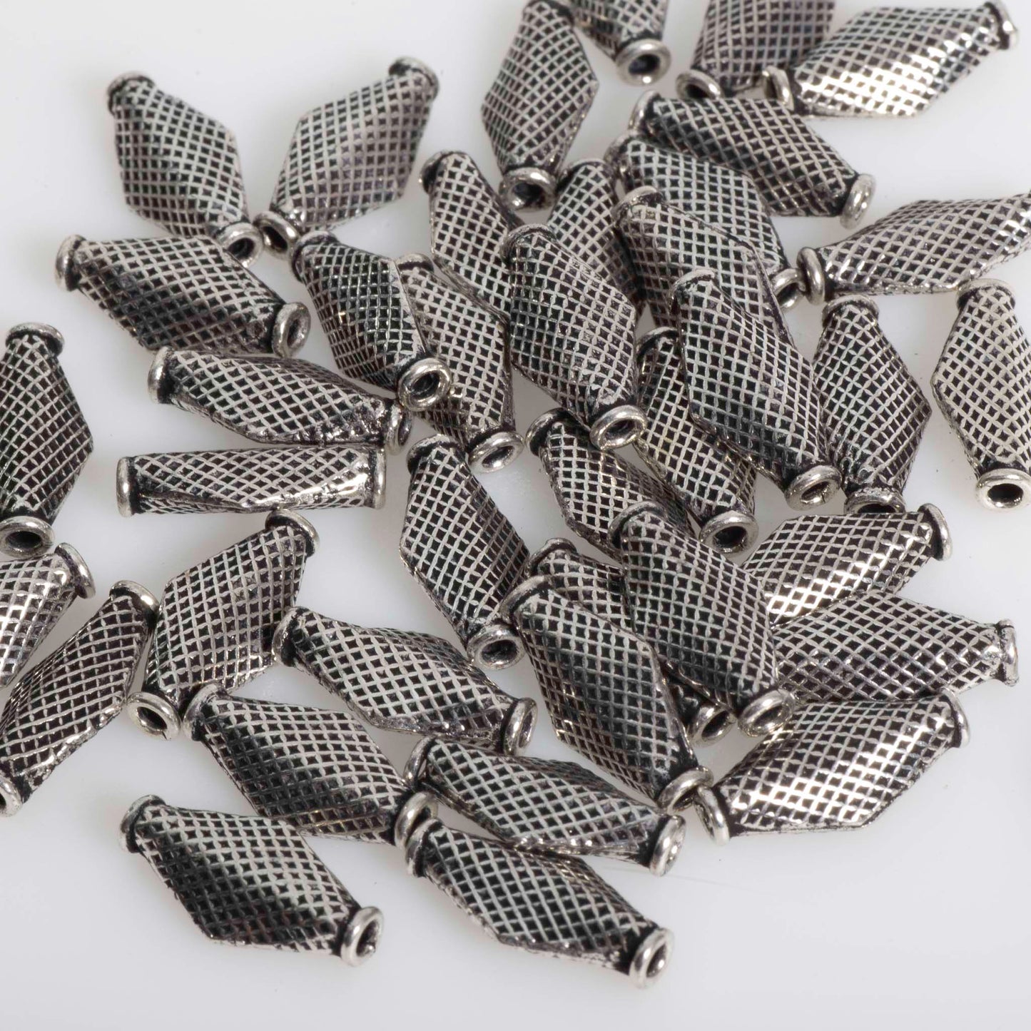 15mm x 7mm Mesh Diamond Bead - Made of Copper - Sold Individually - CS1240