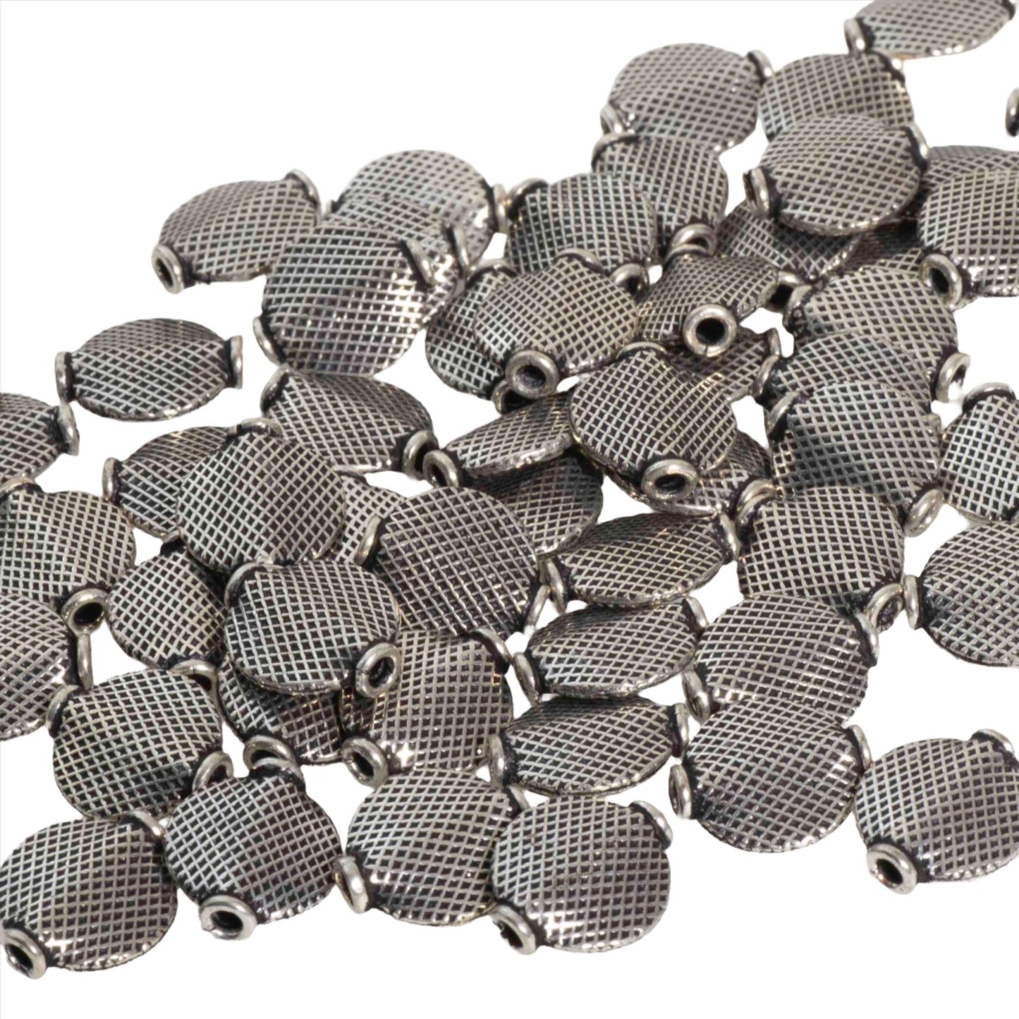 10mm Textured Flat Disc Bead - Made of Copper - Sold Individually - CS1922