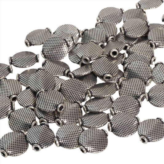 10mm Textured Flat Disc Bead - Made of Copper - Sold Individually - CS1922
