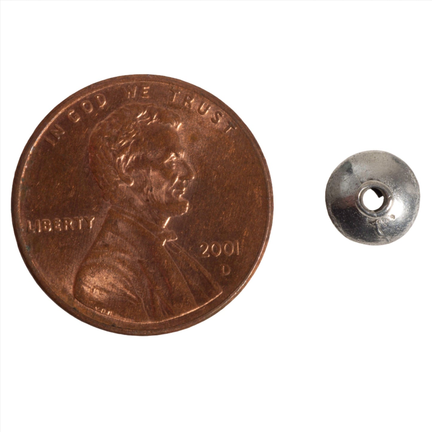 6mm Bicone Saucer Bead - Made of Pewter - Multiple Finishes - Sold Individually - CBS2008