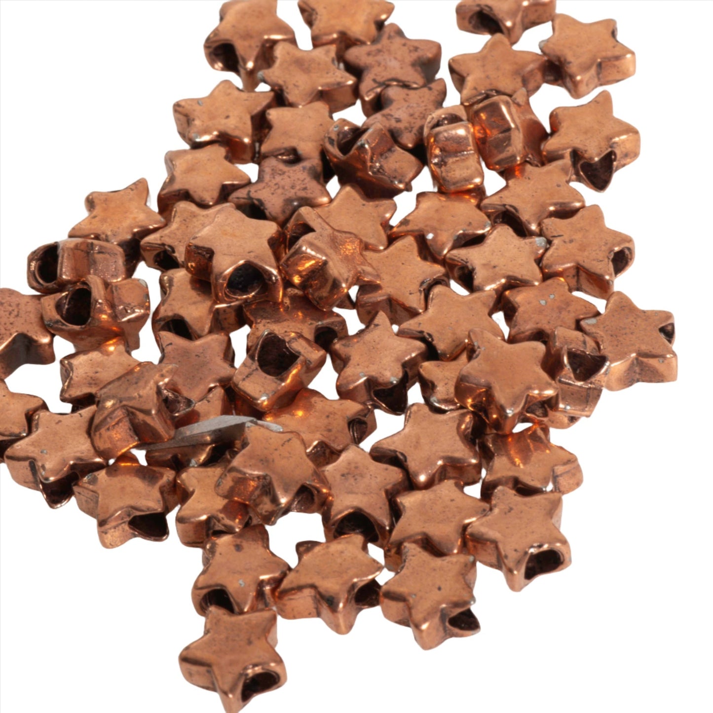 7mm Solid Star Bead - Made of Pewter - Sold Individually - CBS694