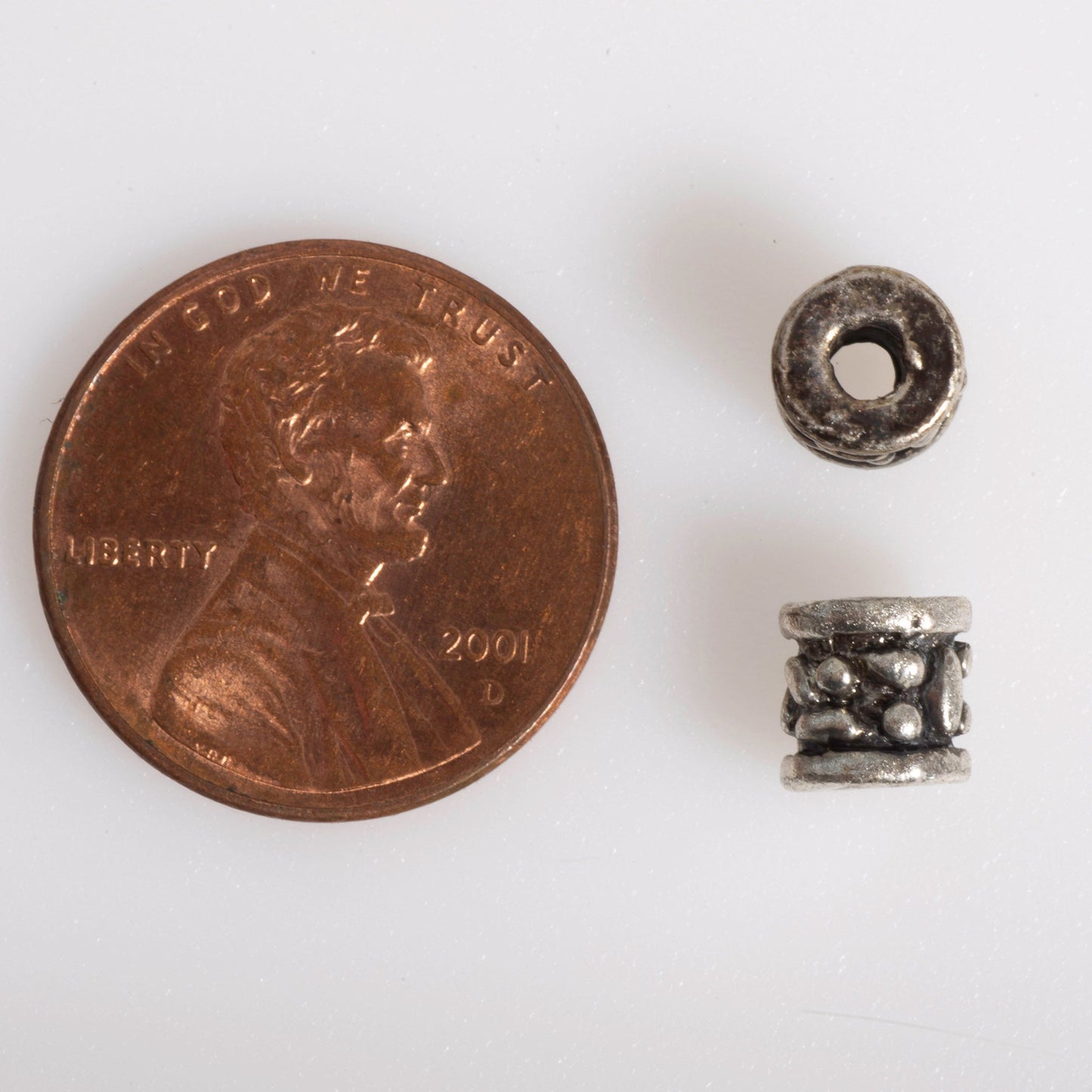 Textured Pewter Bead 6mm in Silver & Gold - Sold by Pack of 100 - CBS5/B700