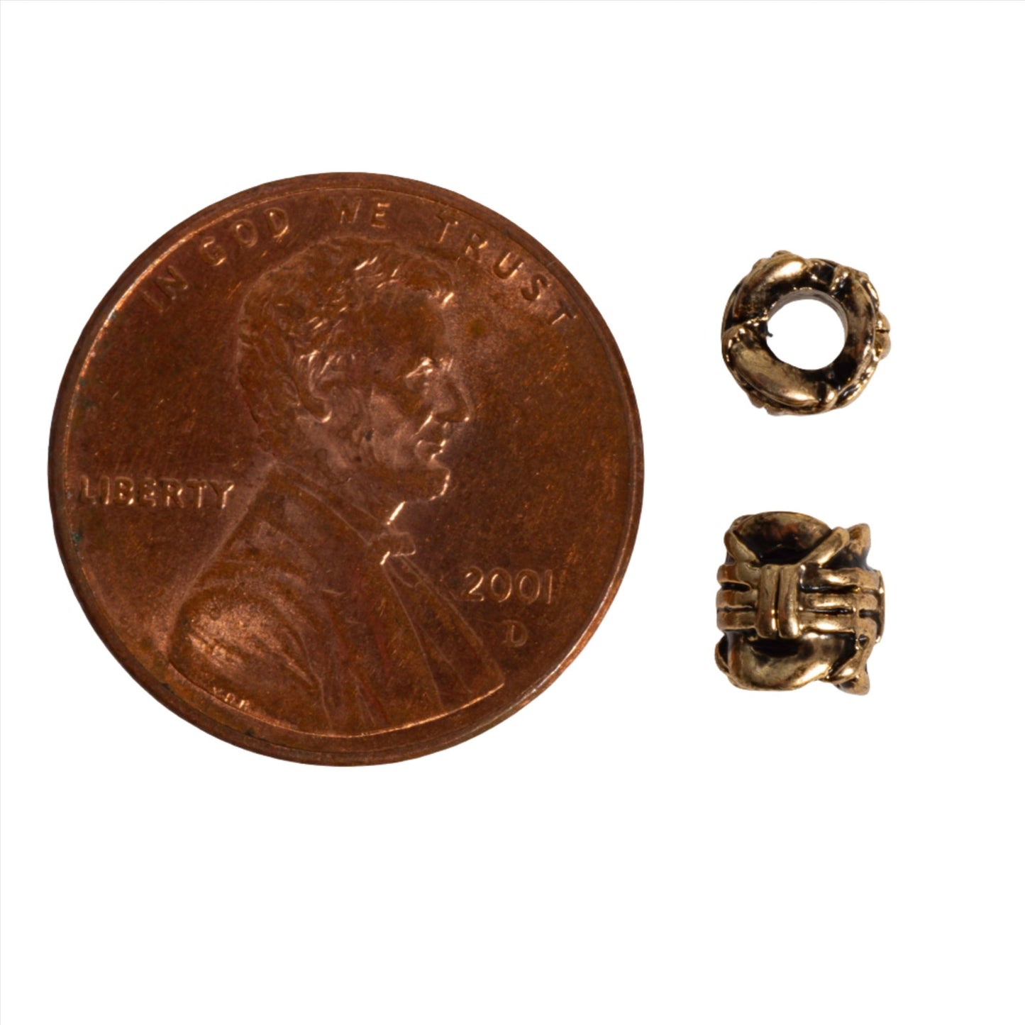 Gold or Solid Pewter Bead 5.8mm x 5.3mm - Sold by Pack of 100 - CBS5/B600
