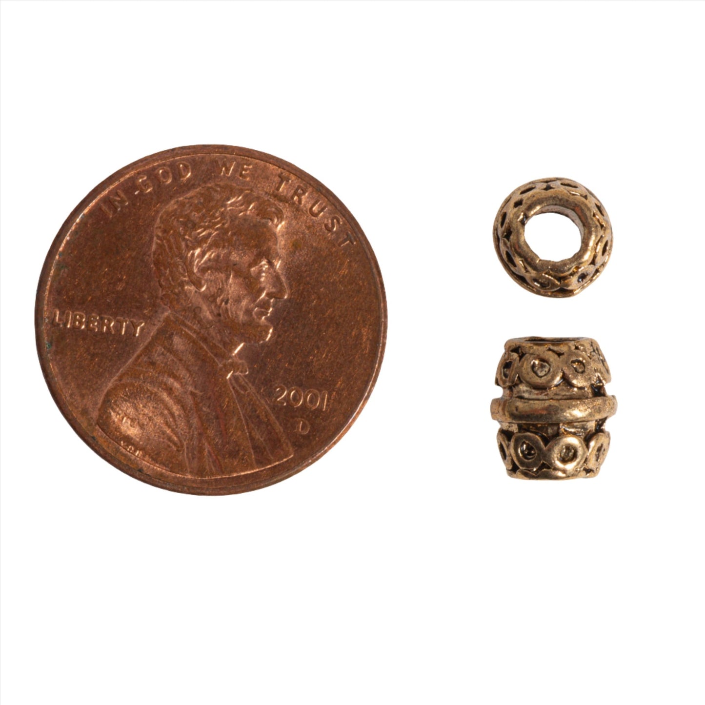 8mm Gold or Solid Pewter Bead - Sold by Pack of 100 - CBS5/B2100