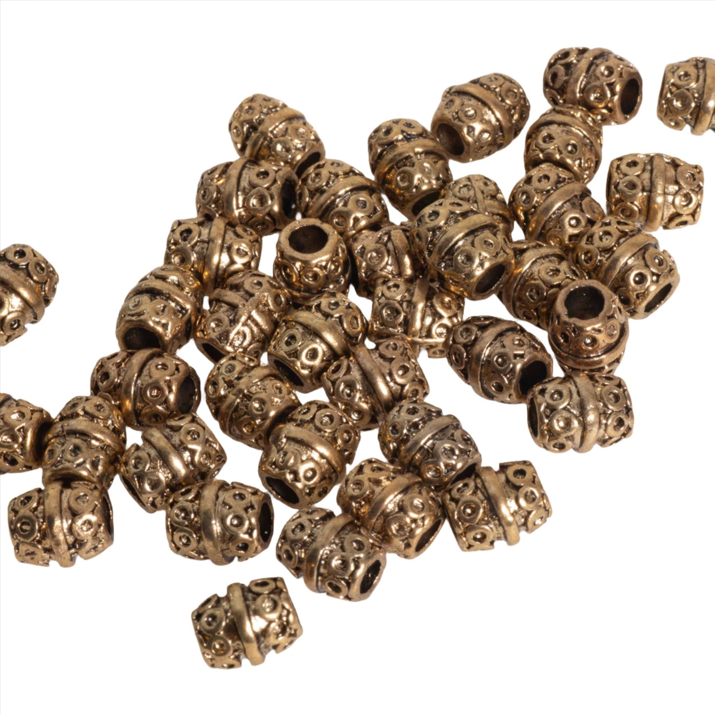 8mm Gold or Solid Pewter Bead - Sold by Pack of 100 - CBS5/B2100