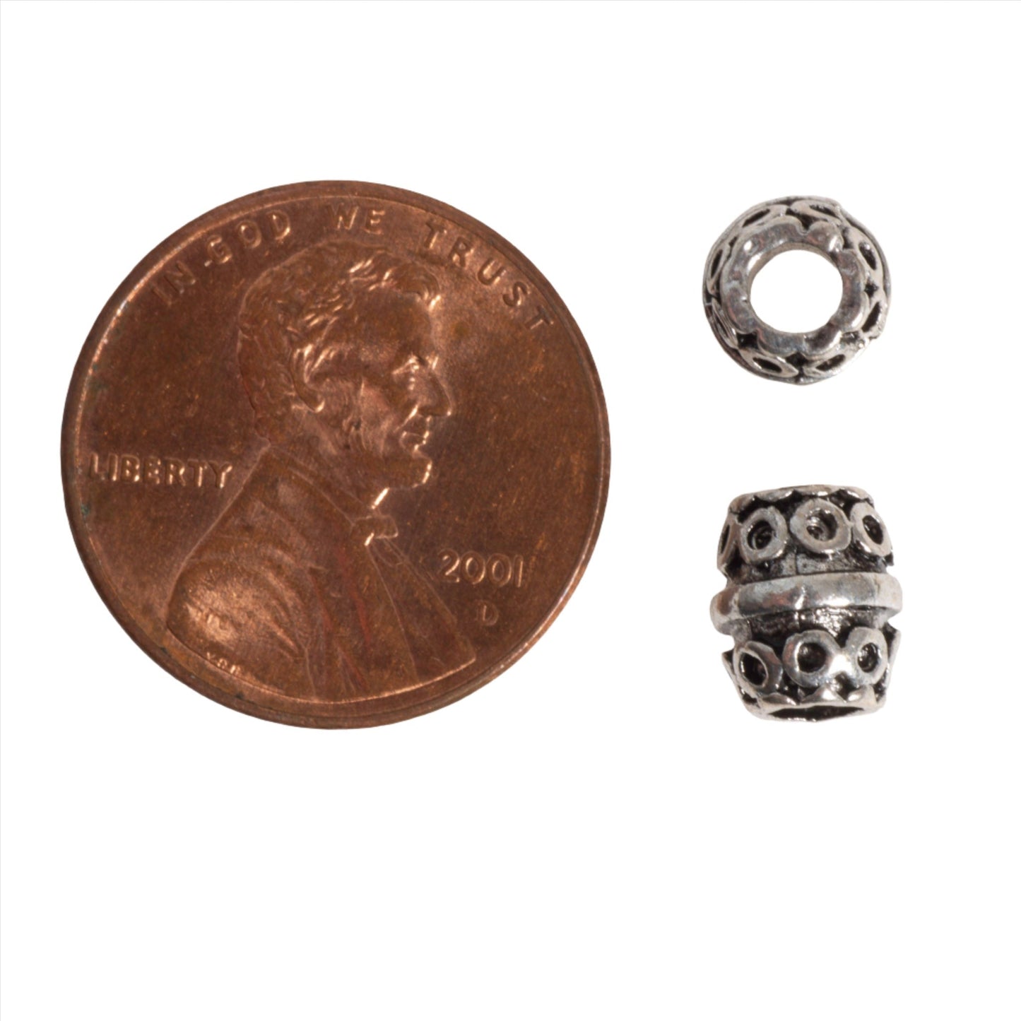 8mm Gold or Solid Pewter Bead - Sold by Pack of 100 - CBS5/B2100