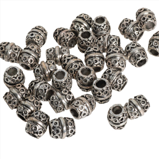 8mm Gold or Solid Pewter Bead - Sold by Pack of 100 - CBS5/B2100