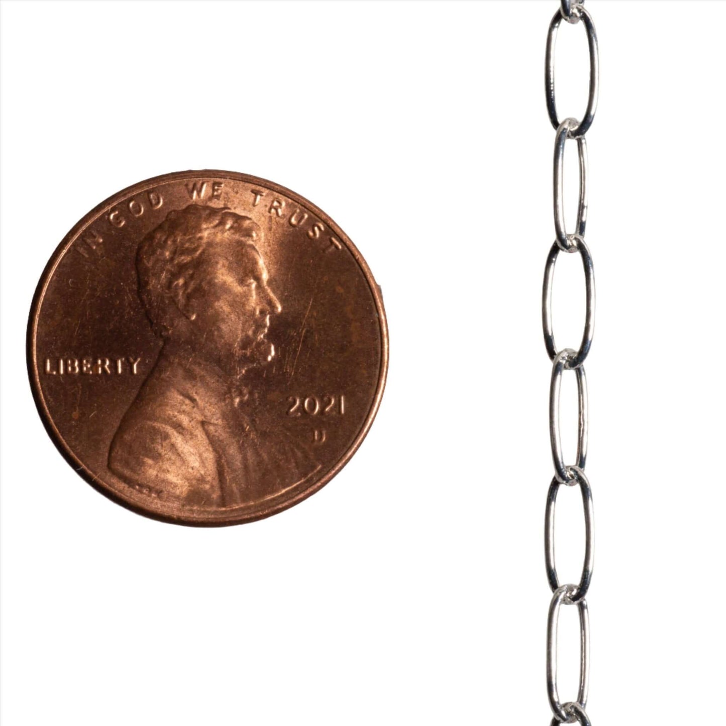 Paperclip Chain - 7.9mmx2.3mm - Available Multiple Colors - Per Foot CH-160