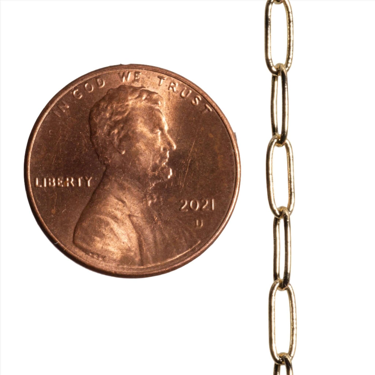 Paperclip Chain - 7.9mmx2.3mm - Available Multiple Colors - Per Foot CH-160