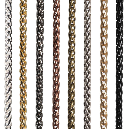 3mm Wheat Byzantine Chain Sold by The Foot - CH 857