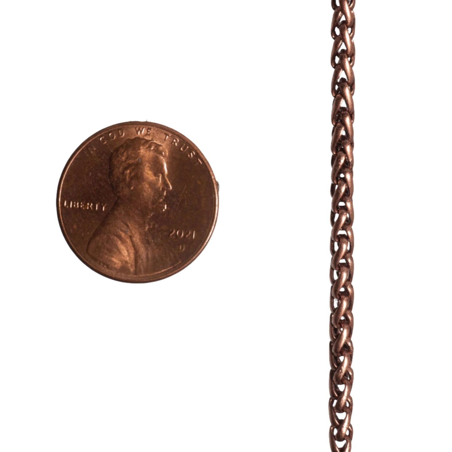 3mm Wheat Byzantine Chain Sold by The Foot - CH 857