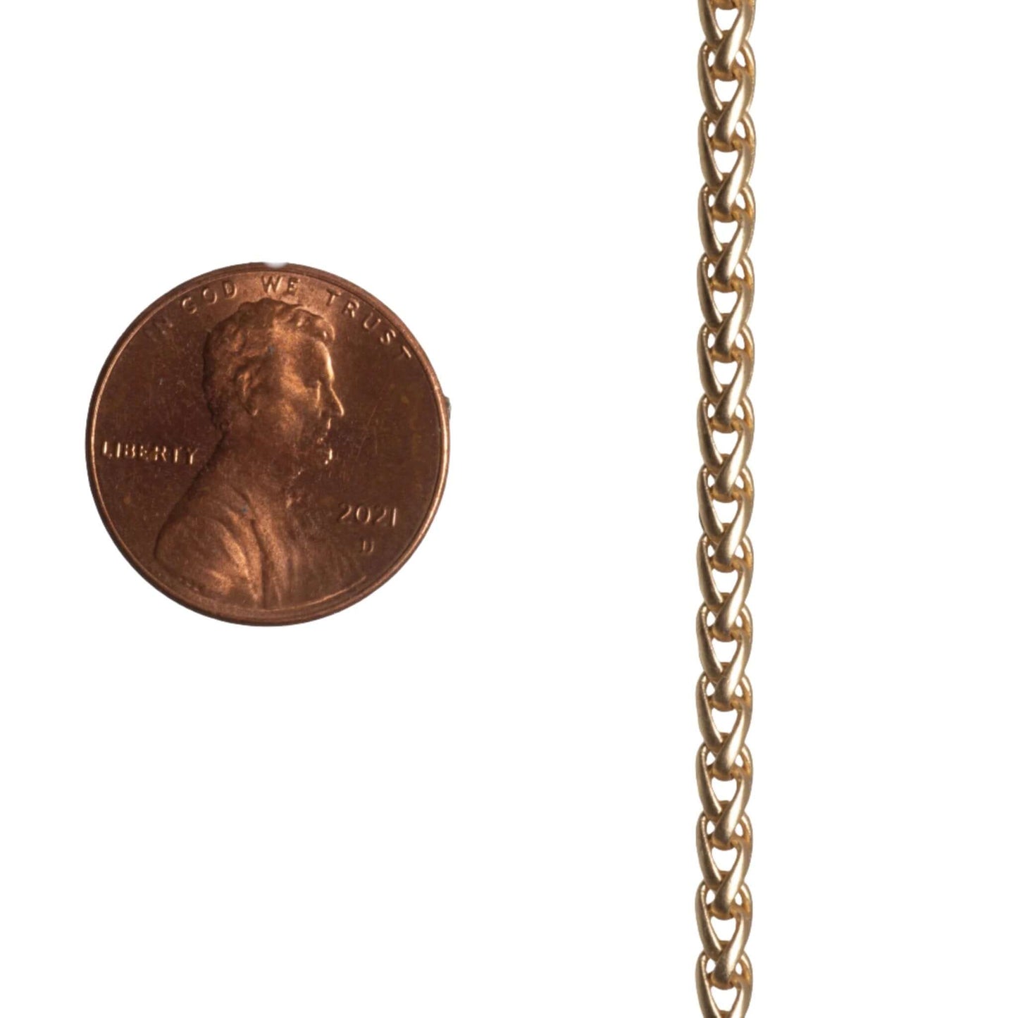 3mm Wheat Byzantine Chain Sold by The Foot - CH 857