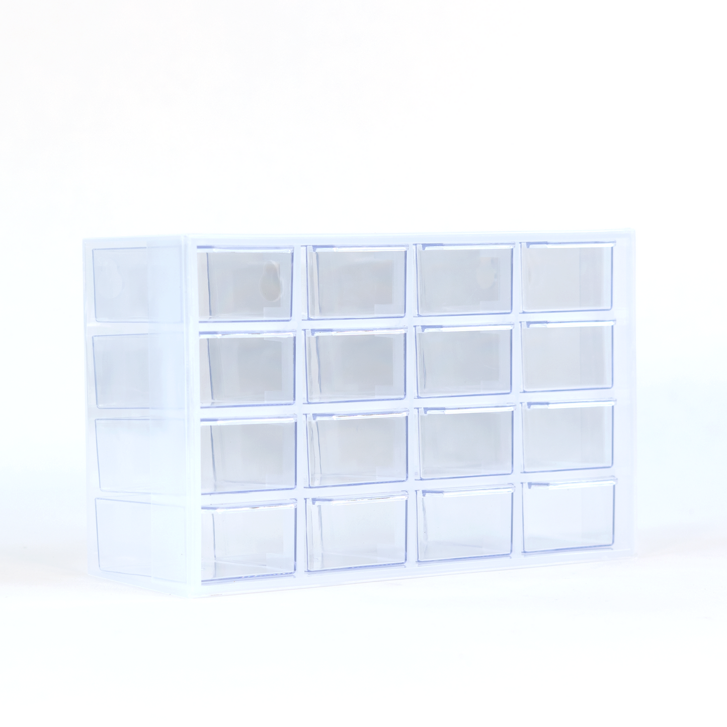 Everything Mary Clear 16-Drawer Organizer – Wall-Mountable Plastic Storage Cabinet for Crafts, Jewelry, Beads & Small Parts