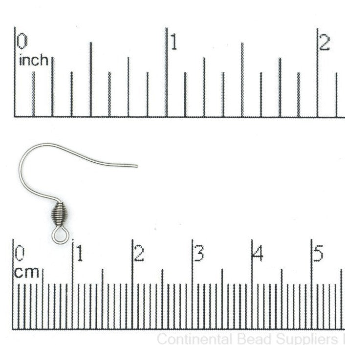 Elegant French Spring Ear Wire - Stainless Steel - Sold by the dozen - EW17SS