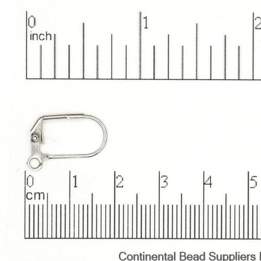 17mm x 11mm Stainless Steel Leverback Ear wires sold by the Dozen - EW2SS