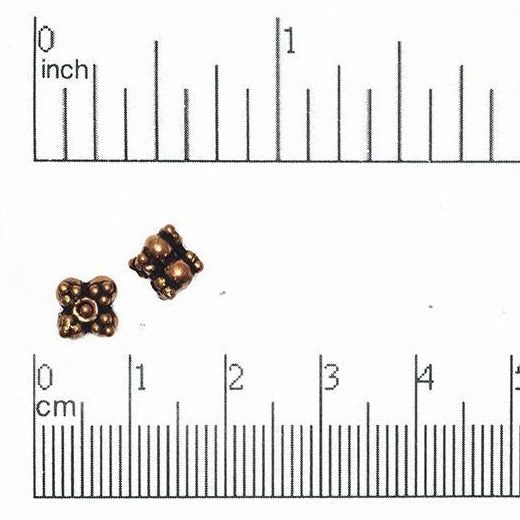 6mm x 5mm Bali Style Bead - Made of Copper - Sold Individually - CC1229