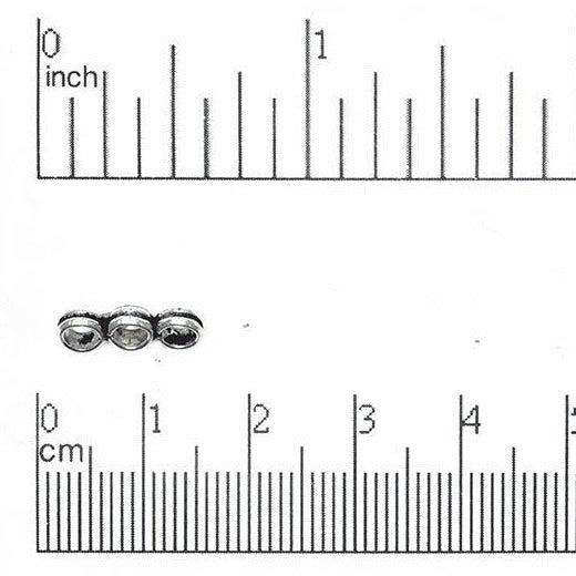 12mm x 5mm 3-Hole Spacer Bar - Made of Copper - Sold Individually - CS1238