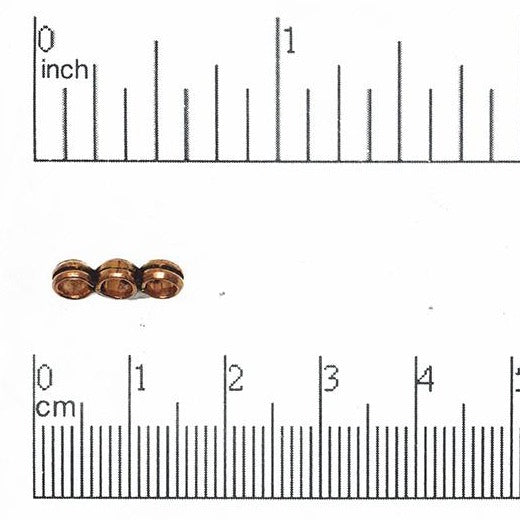 12mm x 5mm 3-Hole Spacer Bar - Made of Copper - Sold Individually - CC1238