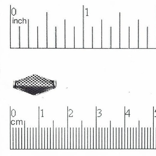 15mm x 7mm Mesh Diamond Bead - Made of Copper - Sold Individually - CS1240