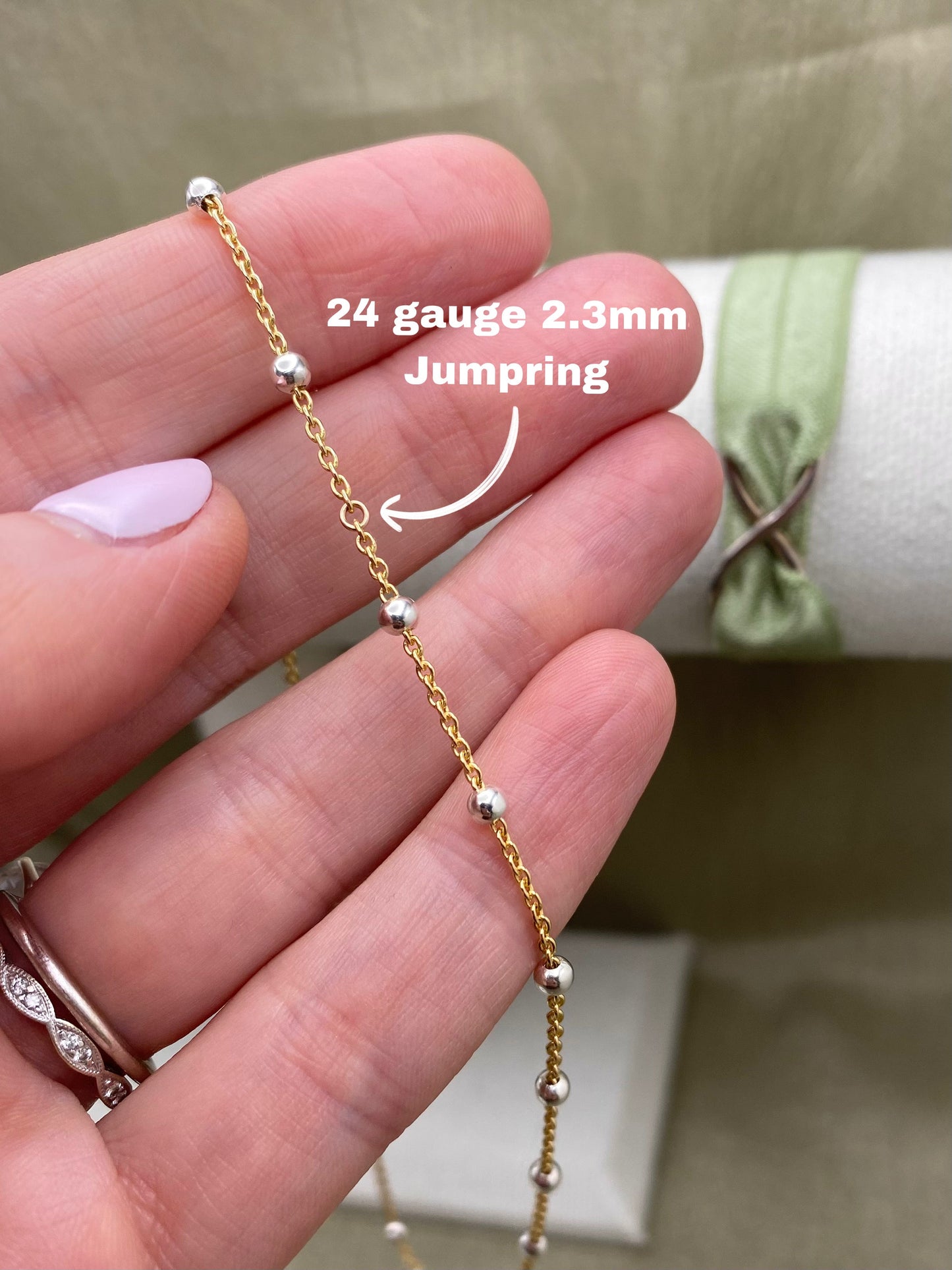 Bigger Mixed Metal 3mm Ball Cable - C26