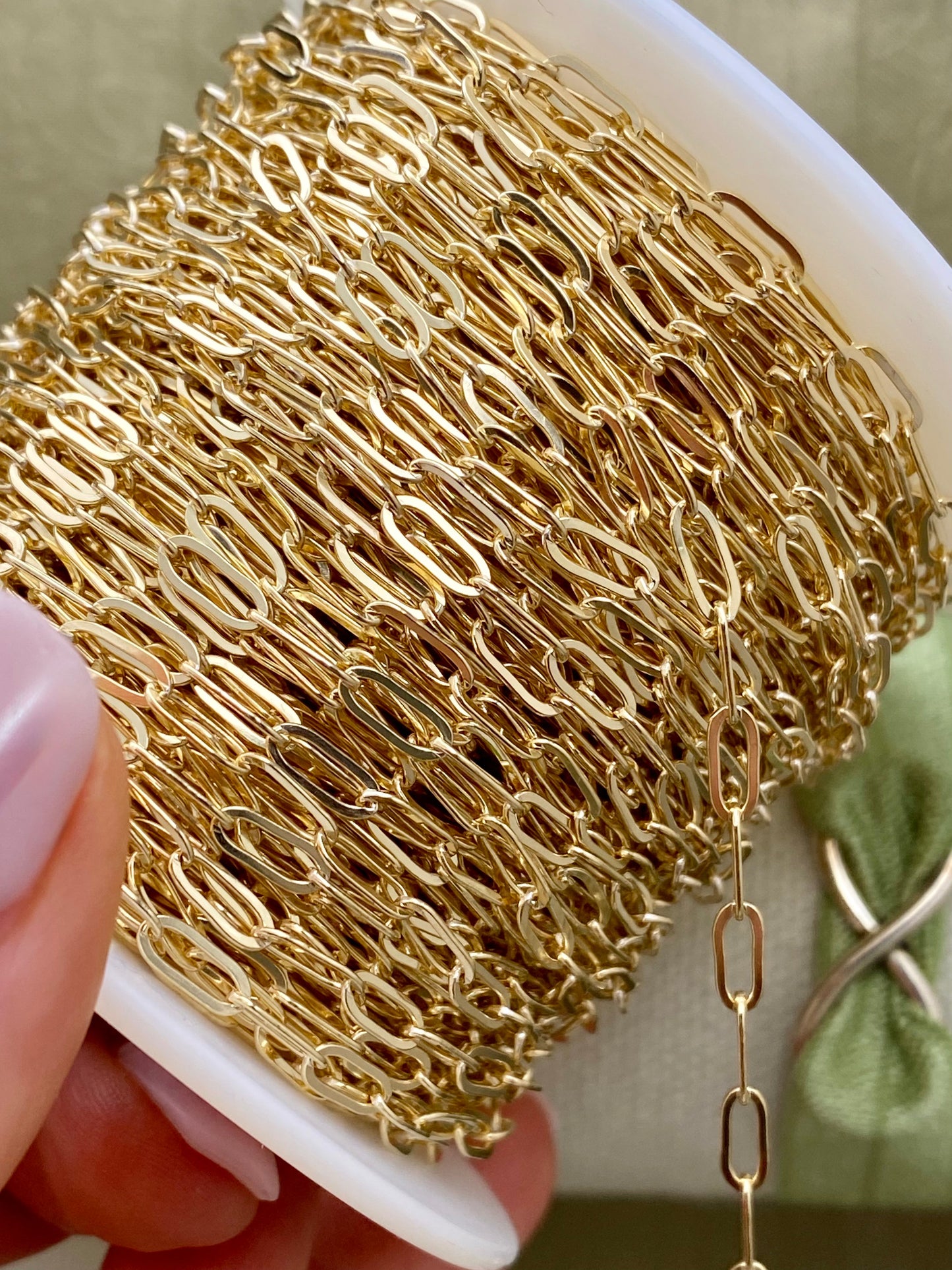 Flat Paperclip Chain 3x7.5mm - C42