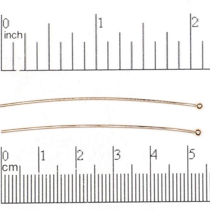2 Inch Head Pin with 2mm Ball made from Brass available in Multiple Finishes sold Individually -  H/P2mm