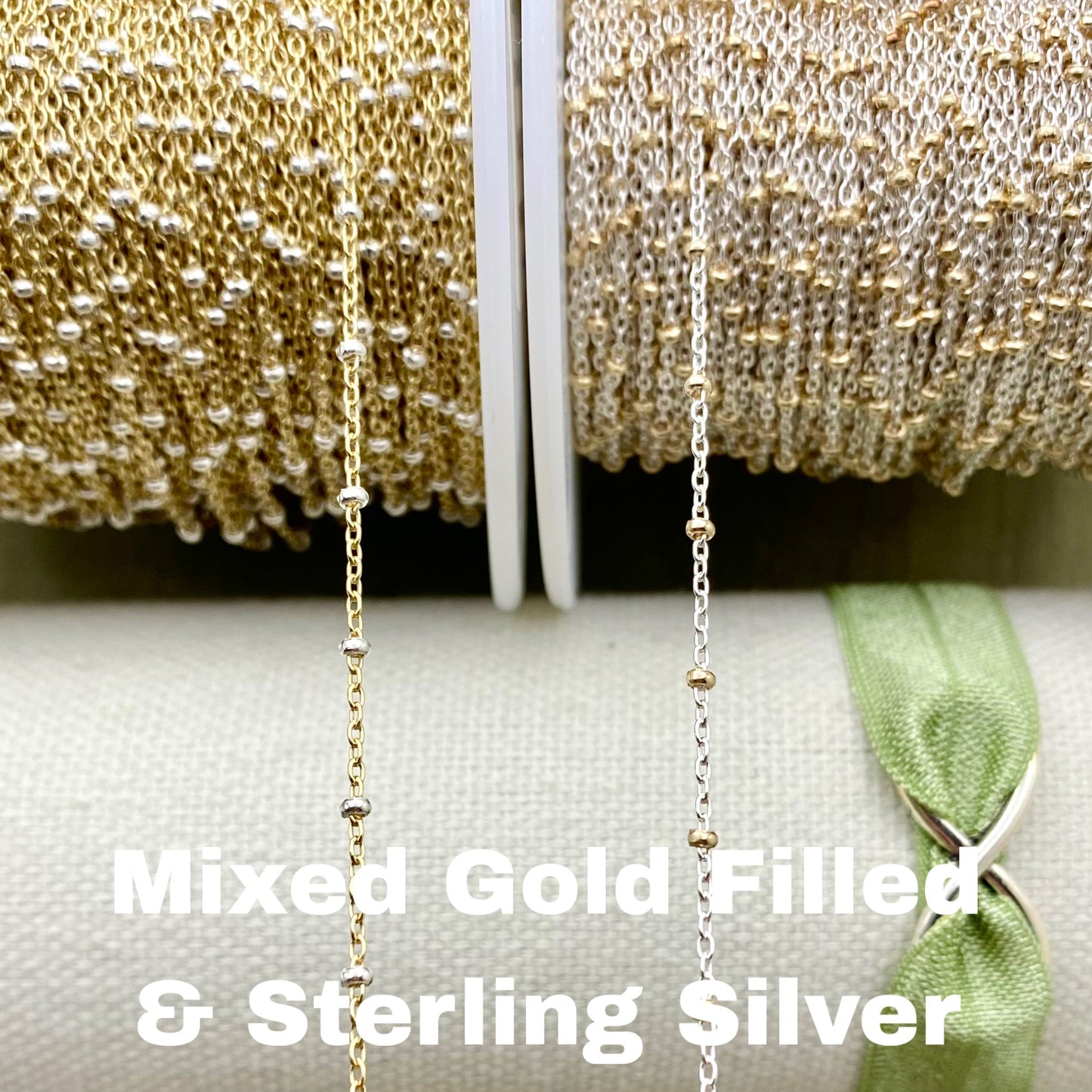 Mixed Metal Satellite Chain 1.35mm - C30