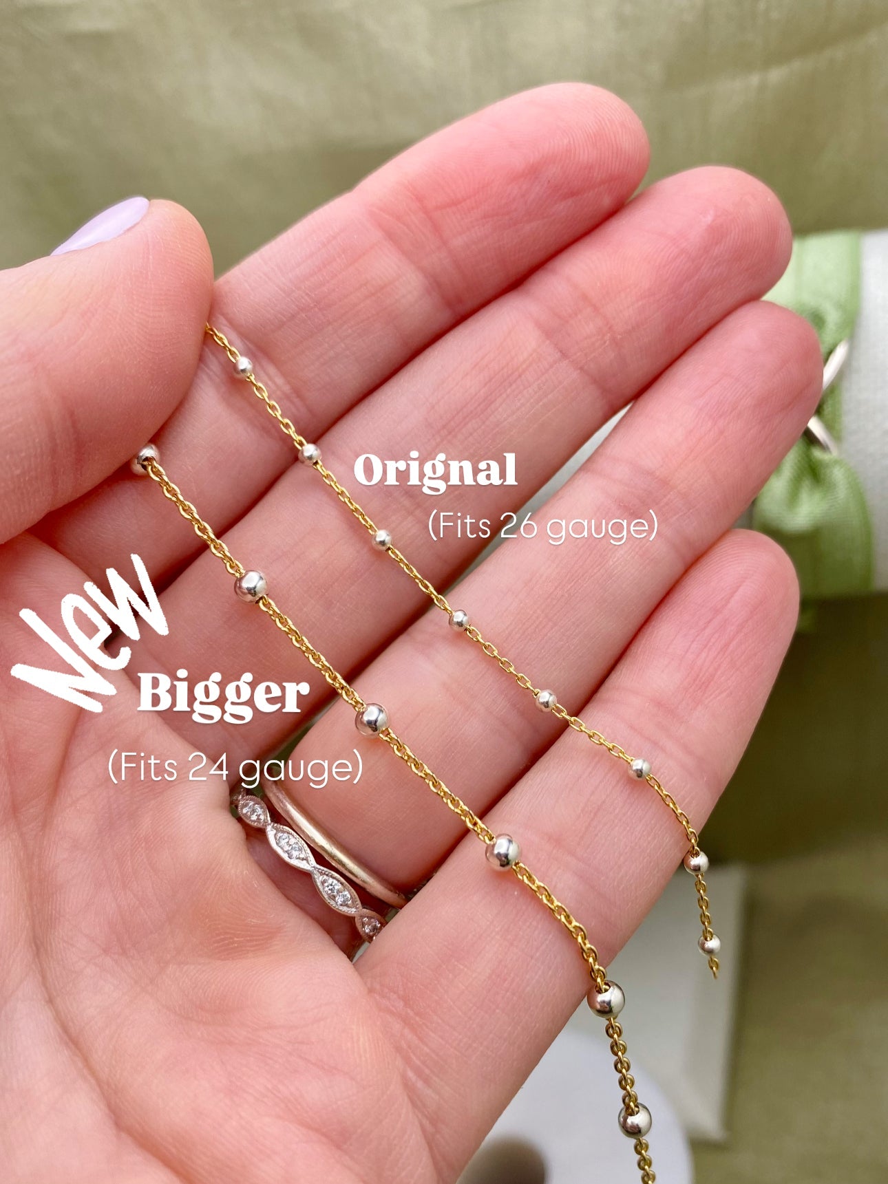 Bigger Mixed Metal 3mm Ball Cable - C26
