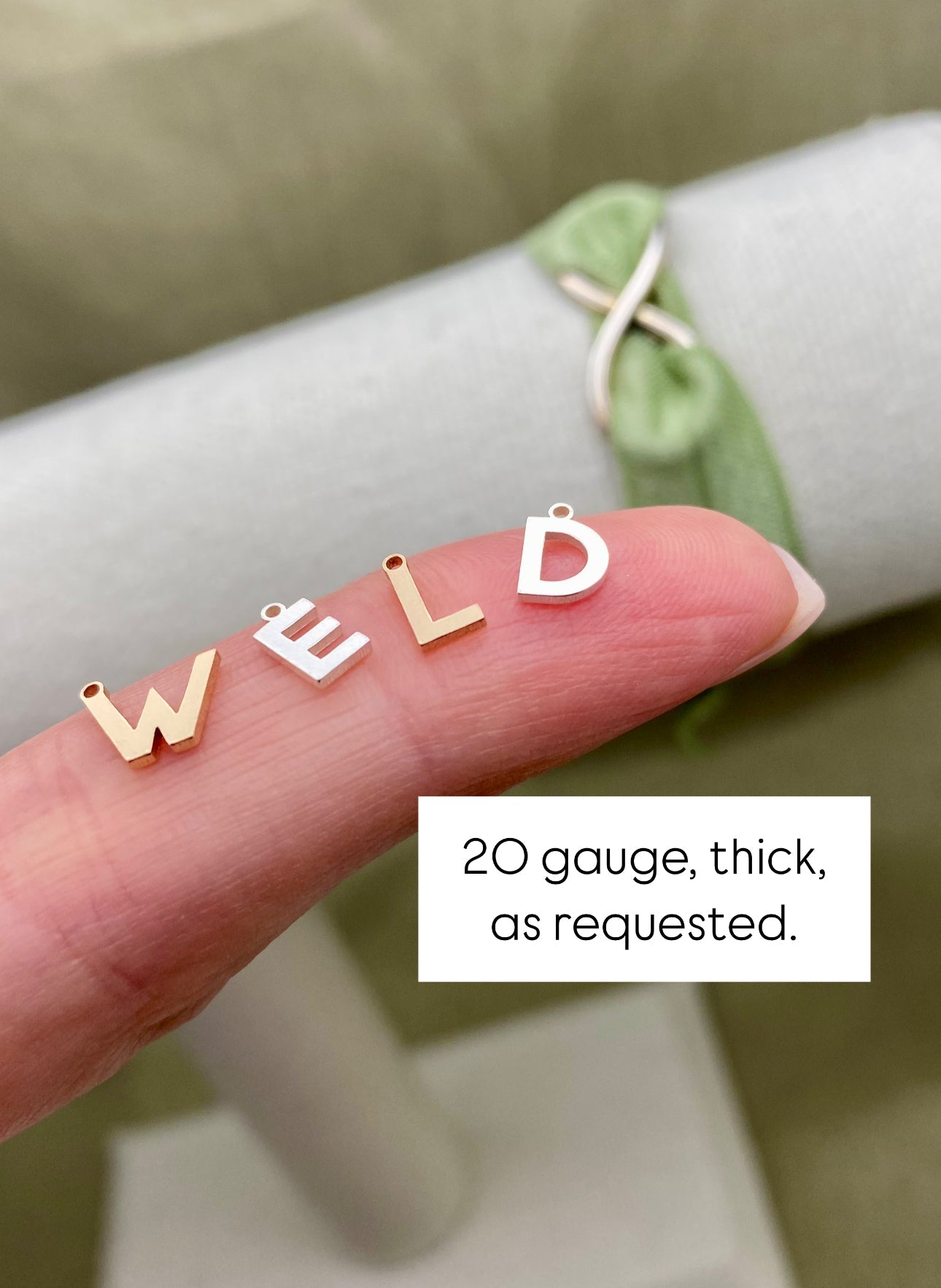 Letter CHARMS - Gold Filled - F40G