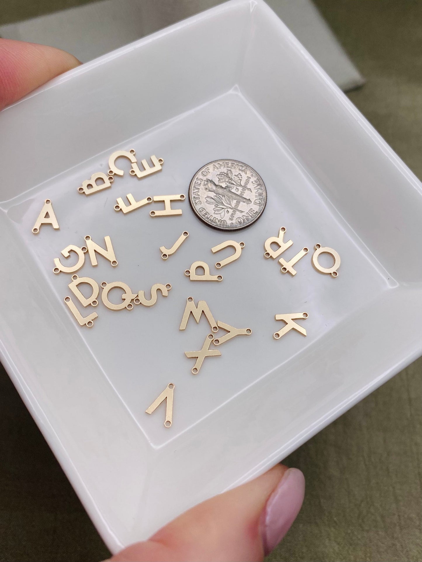 Vertical Letter Connectors - 14kt Gold Filled - L37G