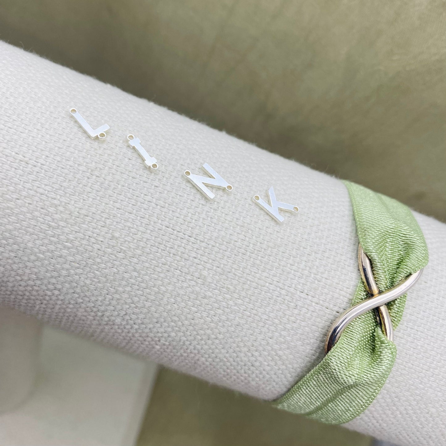 Vertical Letter Connectors - Sterling Silver - L37S