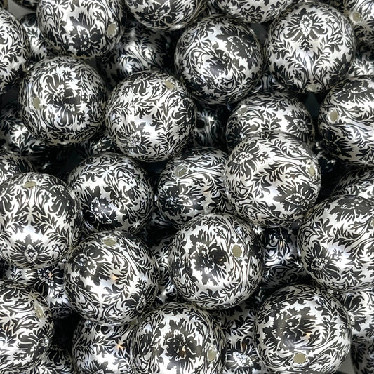 Elegantly Festive Printed Acrylic Beads