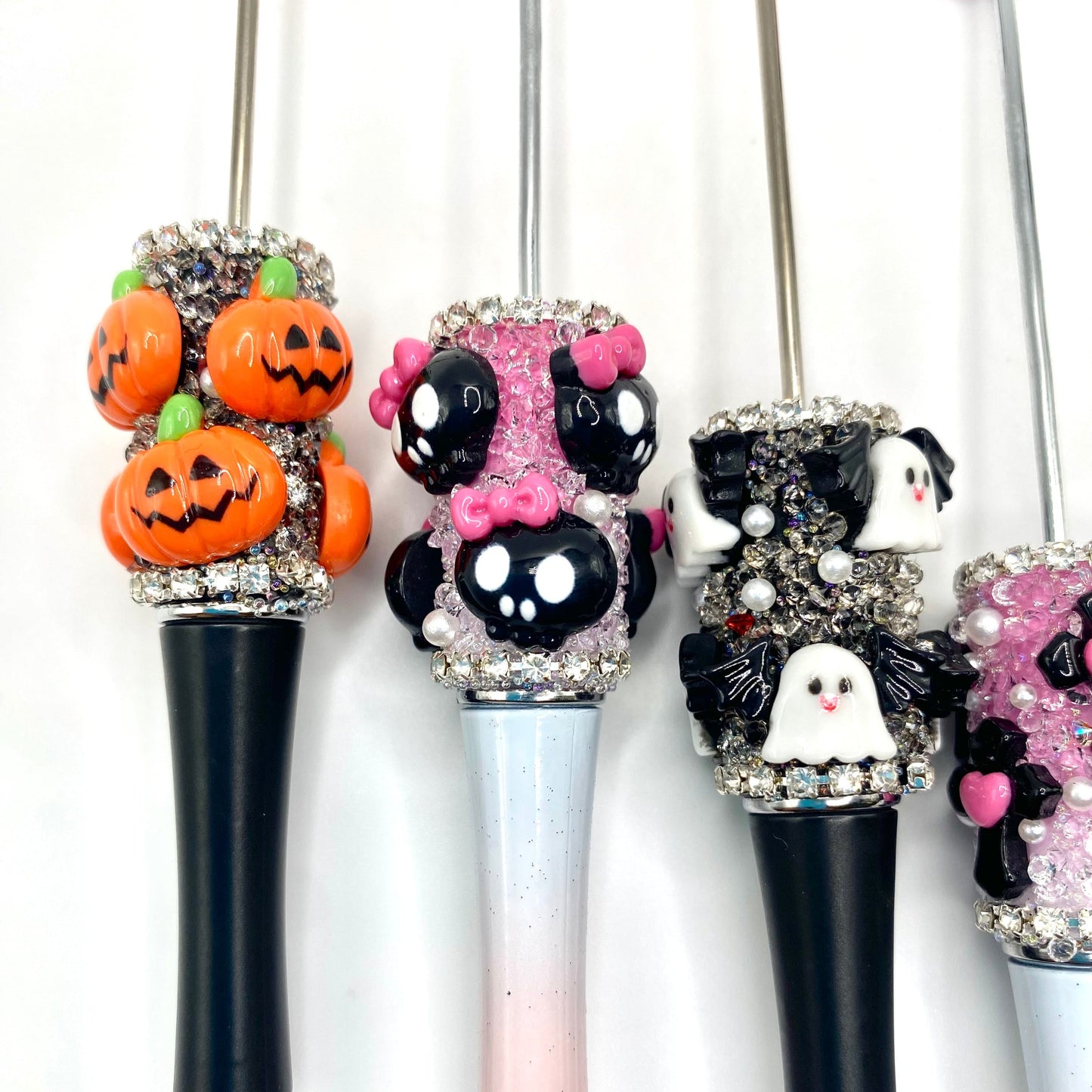 6pc Spooky Vibes Fancy Beadable Pens