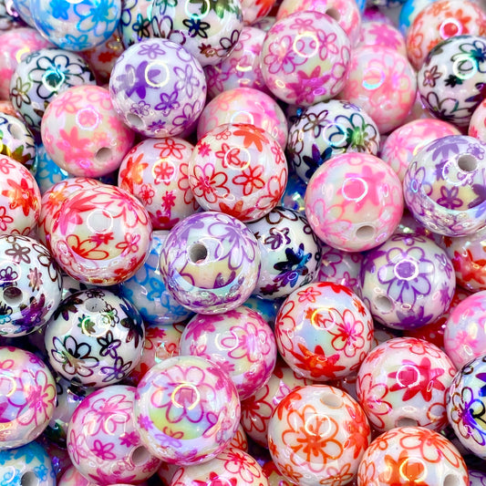 Happiness Blooms from Within Acrylic Beads