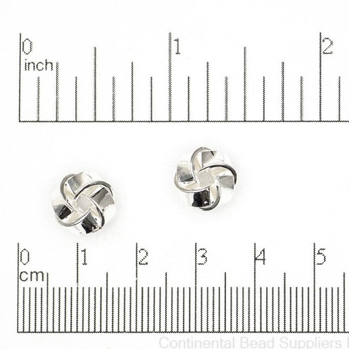 10.5mm Spiral Knot Bead - Made of plated brass - Sold individually - K132