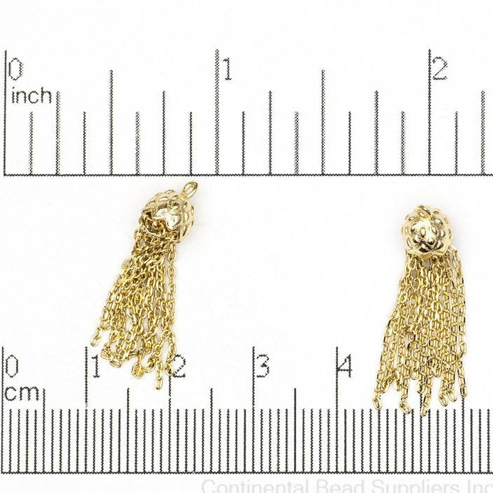 Chain Tassel Charm Sold by the Piece - K135