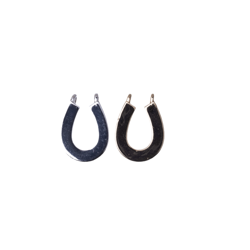 12mm x 8mm Horseshoe Charm - Made of Plated Brass - Sold Individually - K139