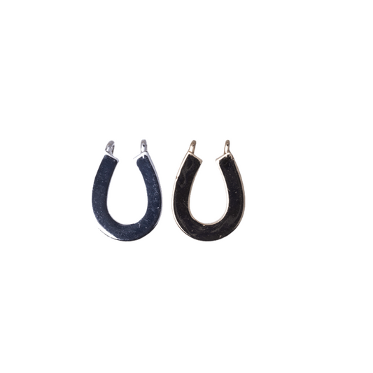 12mm x 8mm Horseshoe Charm - Made of Plated Brass - Sold Individually - K139