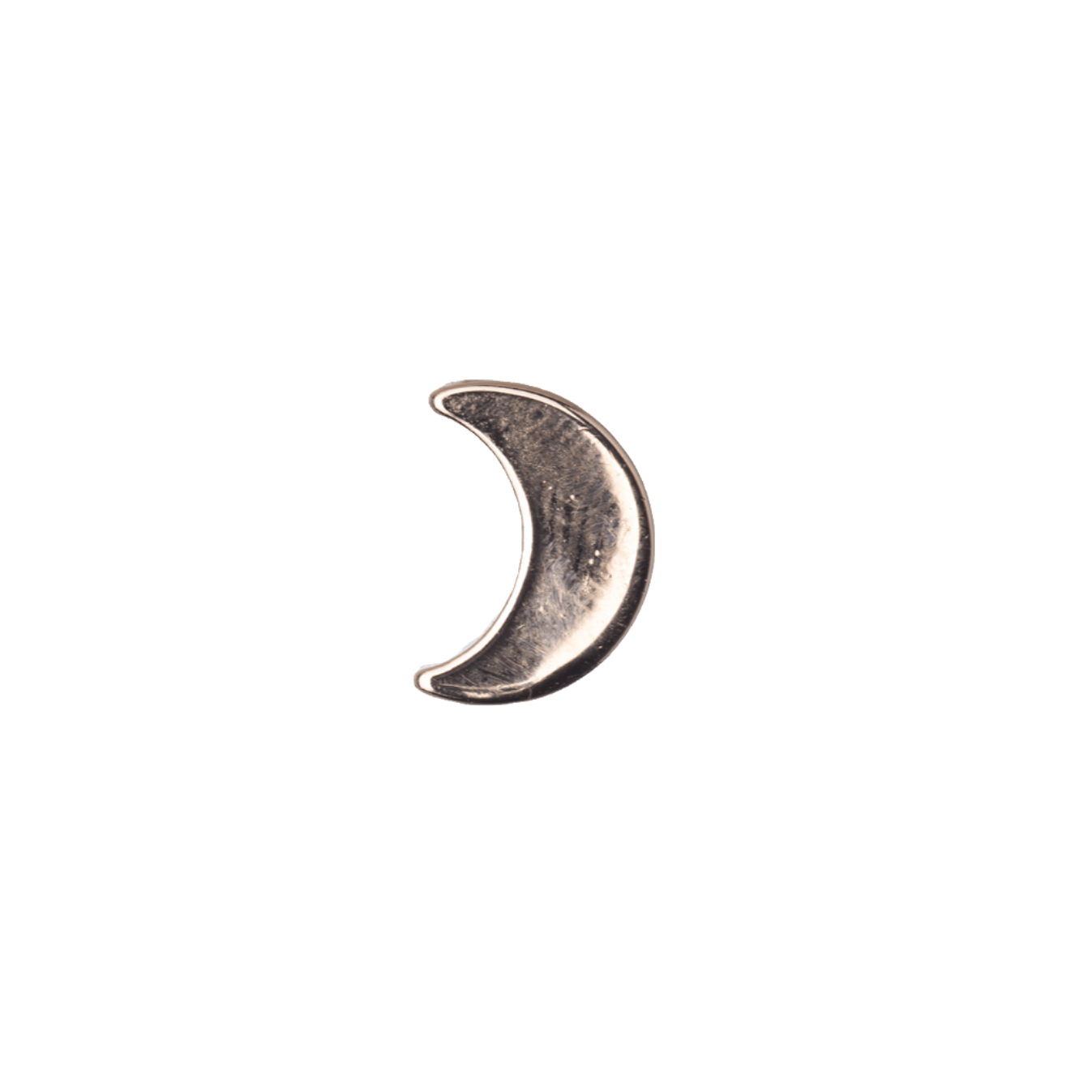 12mm x 8.5mm Crescent Moon Charm Pendant - 1mm Drilled Hole - Silver and Gold Finishes - Sold by the Piece - K144