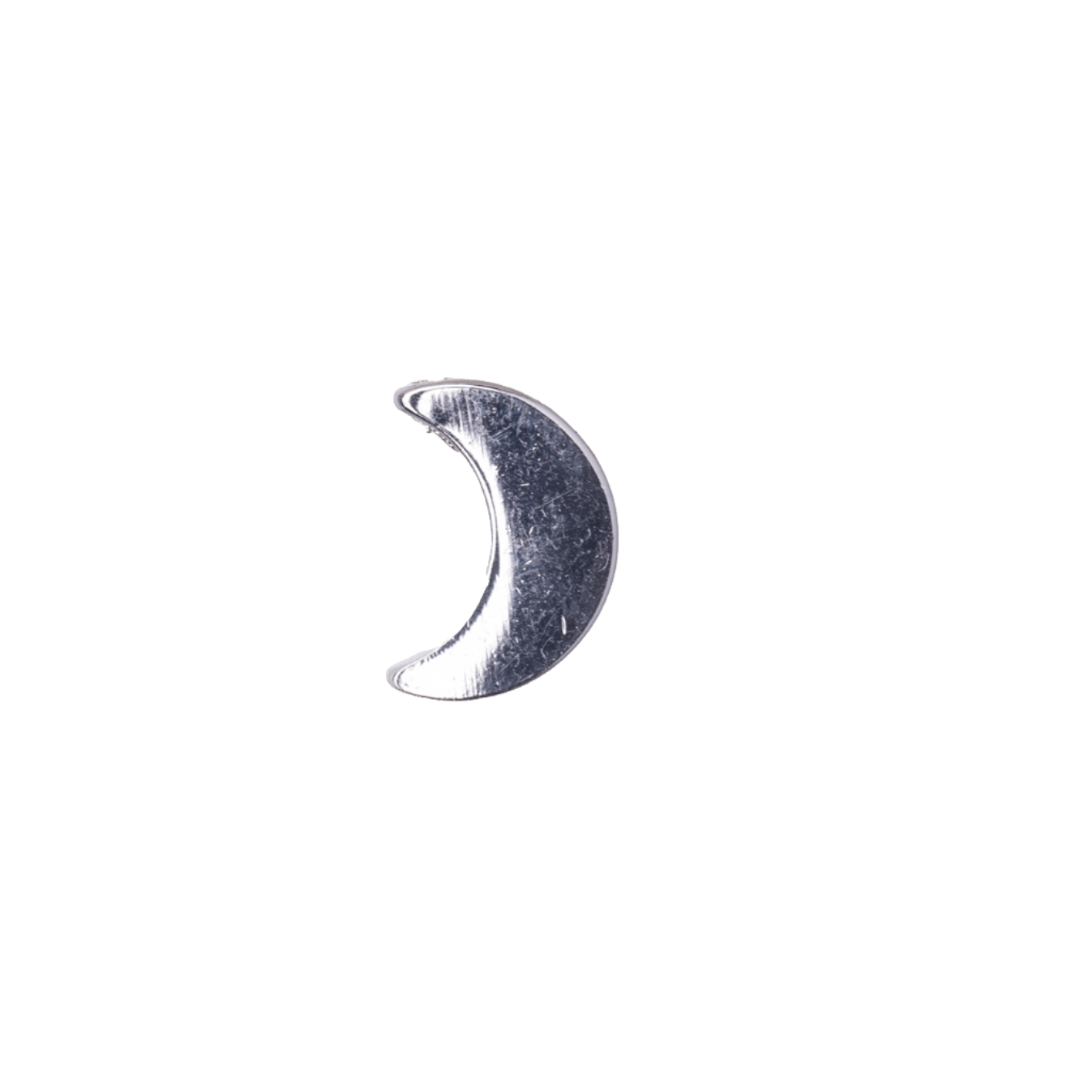 12mm x 8.5mm Crescent Moon Charm Pendant - 1mm Drilled Hole - Silver and Gold Finishes - Sold by the Piece - K144