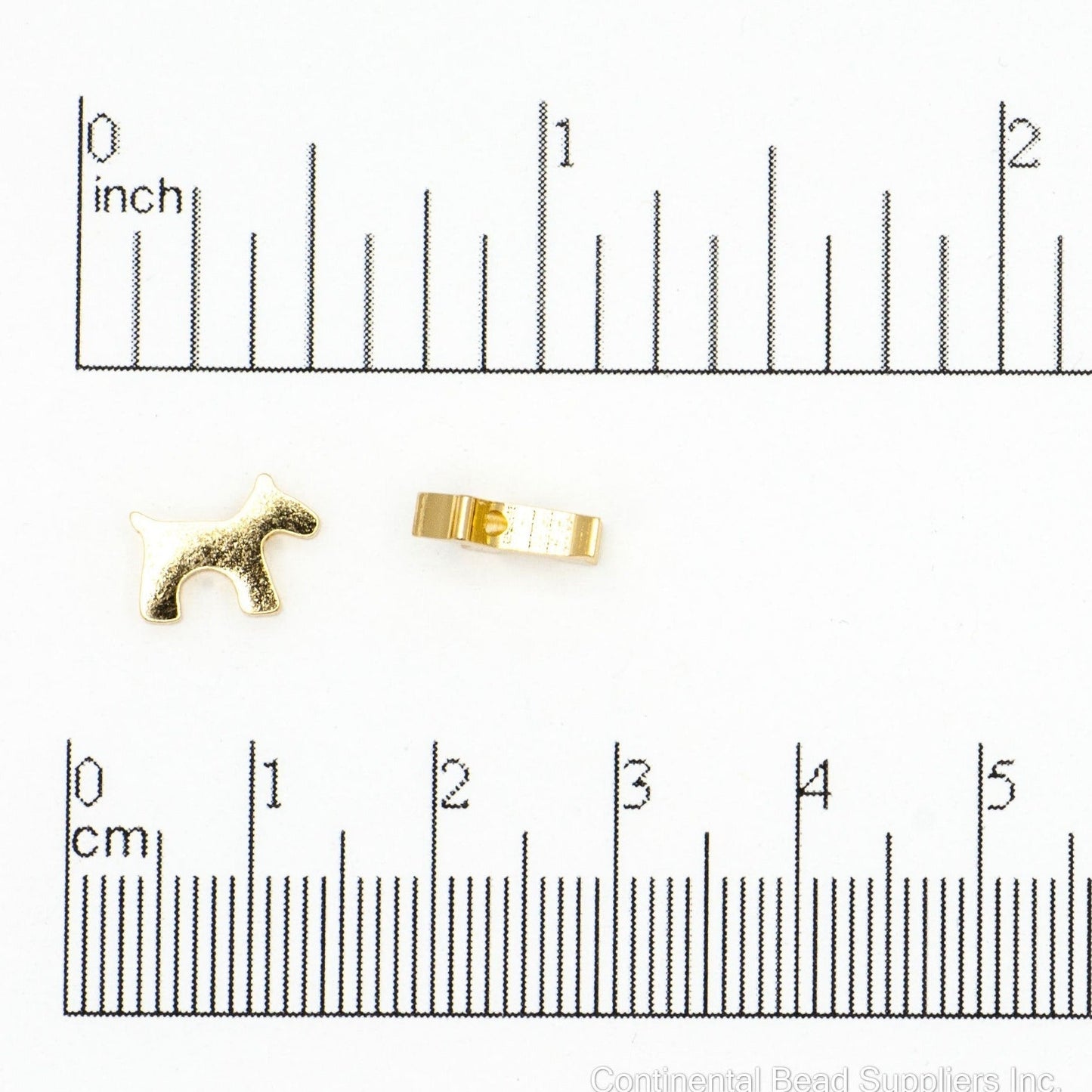 10.4mm Scottish Terrier Dog Pendant - Made of Brass - Silver and Gold Finishes - Sold by the Piece - K146