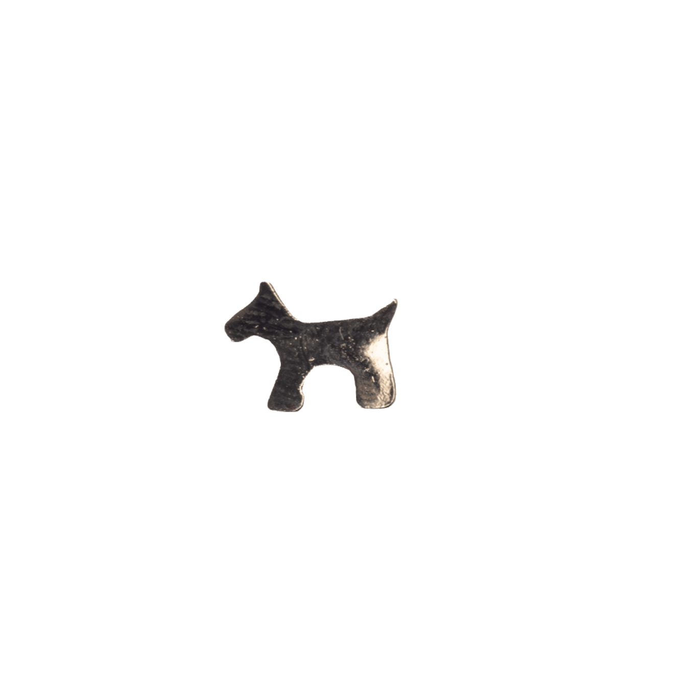 10.4mm Scottish Terrier Dog Pendant - Made of Brass - Silver and Gold Finishes - Sold by the Piece - K146