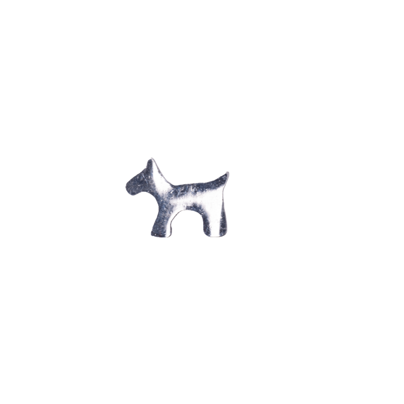 10.4mm Scottish Terrier Dog Pendant - Made of Brass - Silver and Gold Finishes - Sold by the Piece - K146
