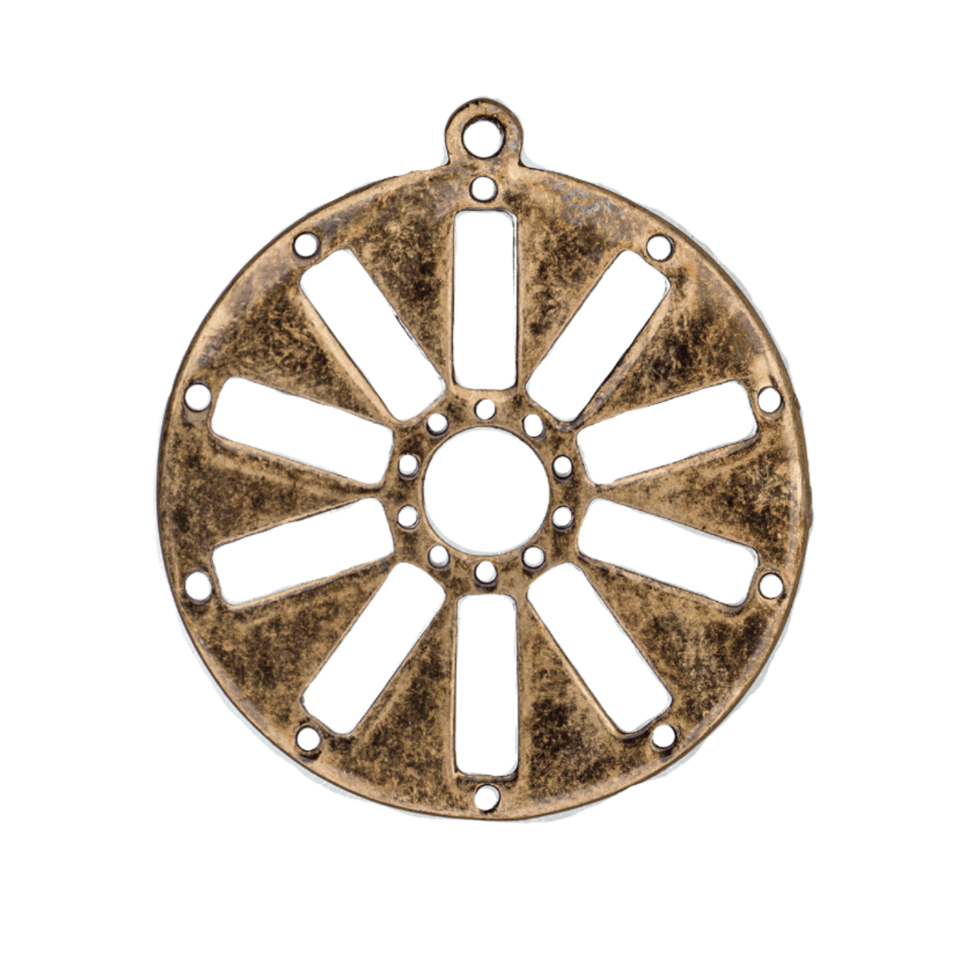 18.5mm Centerline Round Charm - Beadable with 11/0 Seed Beads - Zinc - Available in 7 Finishes - Sold by the Piece - K153